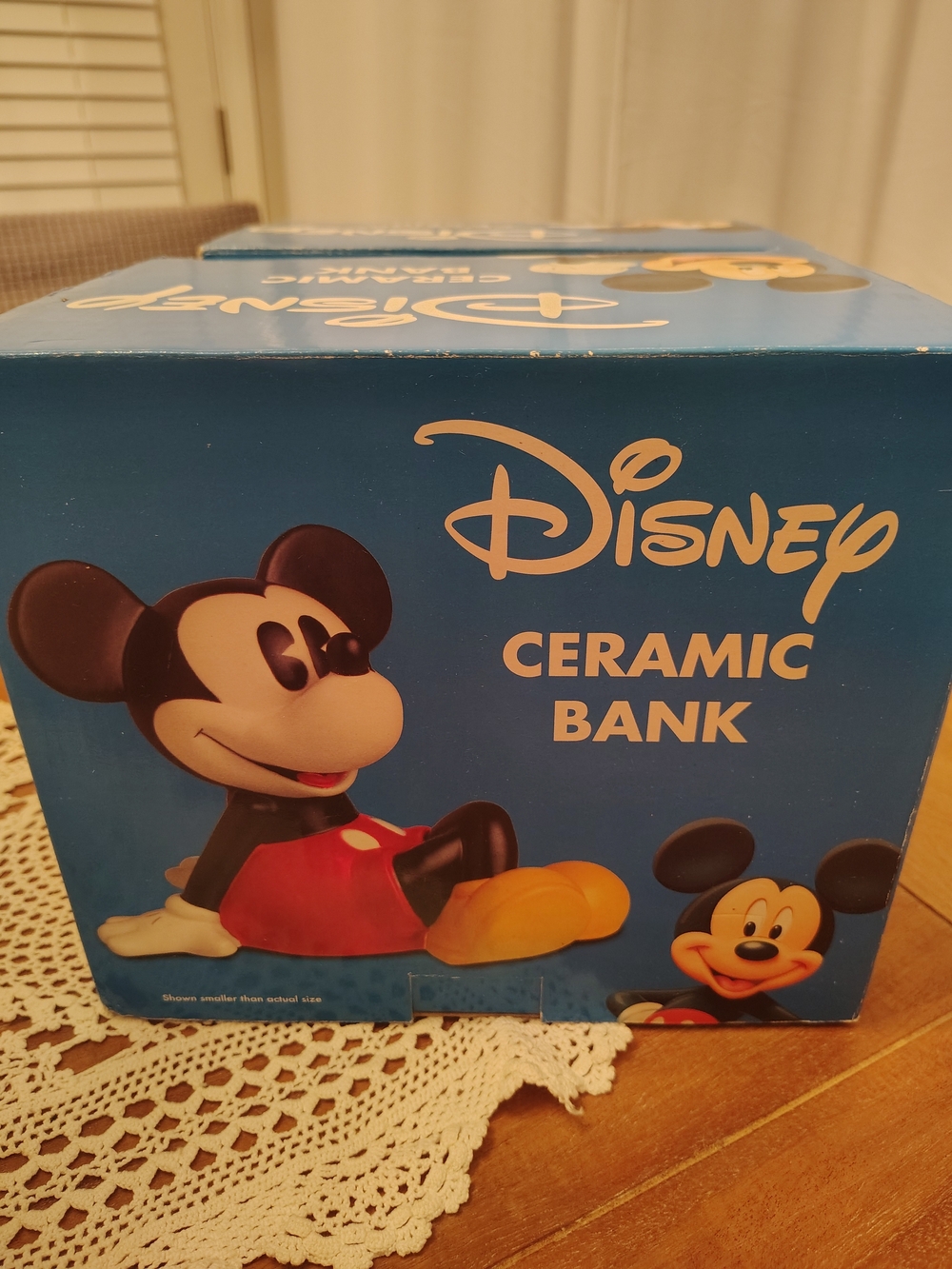 Disney Mickey Mouse Ceramic Bank in Blue, Red, Black & Yellow